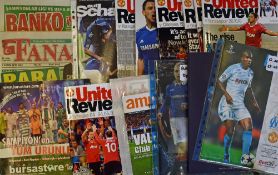2010/2011 Manchester United Champions League football programmes to include Olympic Marseille (h&a),