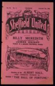 1926/1927 Sheffield Utd v West Bromwich Albion football programme at Bramhall Lane, 4 December 1926.