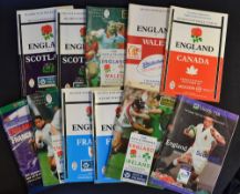 England Home Rugby Programmes (11): v Canada at Wembley 1992; v Wales 1992, 1994; v Scotland 1991,