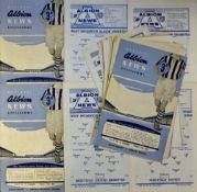 Selectin of West Bromwich Albion reserve football programmes v Barnsley 1959/60, 1962/63, 1965/66, v