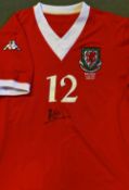 2006 Rob Edwards Signed Wales International Football Shirt with ‘Bulgaria 15-08-2006’ below badge,
