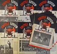 1951/1952 Manchester United home foot ball programme collection to include Charlton Athletic,