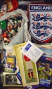 Box of Mixed Football Ephemera to include programmes, cards, magazines, press packs, Christmas