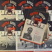 1948/1949 Manchester United home match football programme collection to include (20) league