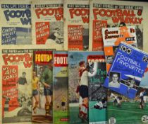 Selection of football memorabilia to include Football Weekly 24 October, 7 November, 14 November, 21