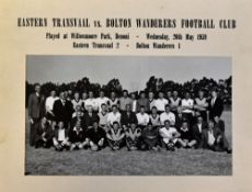 1959 Eastern Transvaal v Bolton Wanderers Photograph date 20th May at Willowmoore Park, Benoni,