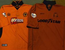 2000-2004 Wolverhampton Wanderers Home Football Shirts to include a replica short sleeve shirt