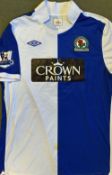 2011 Jermain J Jones Blackburn Rovers Football Shirt a short sleeve home shirt with No.2 J. Jones to
