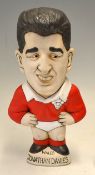 Welsh Rugby Ceramic Grogg Figure, approx 12” high, Jonathan Davies