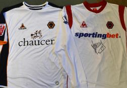 2009-2010 Signed Matt Jarvis Wolverhampton Wanderers Football Shirt a long sleeve away shirt with