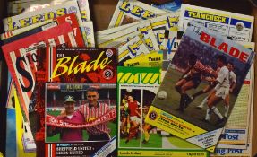 Leeds Utd football programme selection to include mainly away issues, also includes some homes