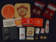 Manchester United Ronson Electronic lighter brushed steel casing with the Manchester United red