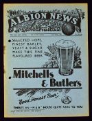 1938/1939 West Bromwich Albion v Everton reserves Central League football programme Punch holes, o/w