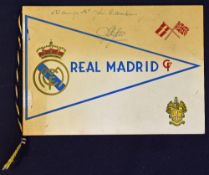 1957/1958 Wolverhampton Wanderers v Real Madrid match banquet menu dated 17 October 1957 complete