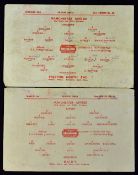 1945/1946 War League North Manchester United v Preston NE football programme 26 January 1946 (