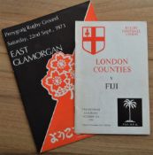 1970s Pacific Visitors to the UK Rugby Programmes (2): Very clean, attractive issues for the