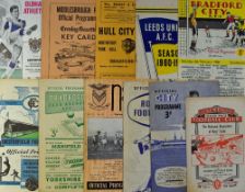 Selection of Assorted football programmes to include 1954/55 English boys clubs association v