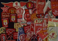 Collection of Manchester United embroidered sew on cloth badges 1970’s onwards - all different
