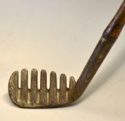 Brown’s Patent The Major Water iron by Winton Montrose, with 7x decorative face prongs showing the