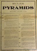 Rules of the Game of Pyramids as approved by the council of the billiards control club, by order