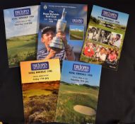 1998 Official Open Golf Championship signed programme and draw sheet: played at Royal Birkdale