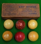 Selection of 6x Ivory Billiard Balls Early 20th Century including 4x white and 2x red, 2x marked