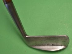 J.J McKenna Malahide G.C “Ballingall” model slim blade wide flanged sole putter c.1900 - stamped