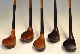 5x various scare head woods – makers incl G Hunter, P Wynne, A Patrick et al comprising 2x