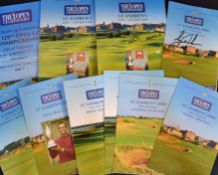 2000 Official Open Golf Championship multi-signed programme and draw sheets: played at St Andrews