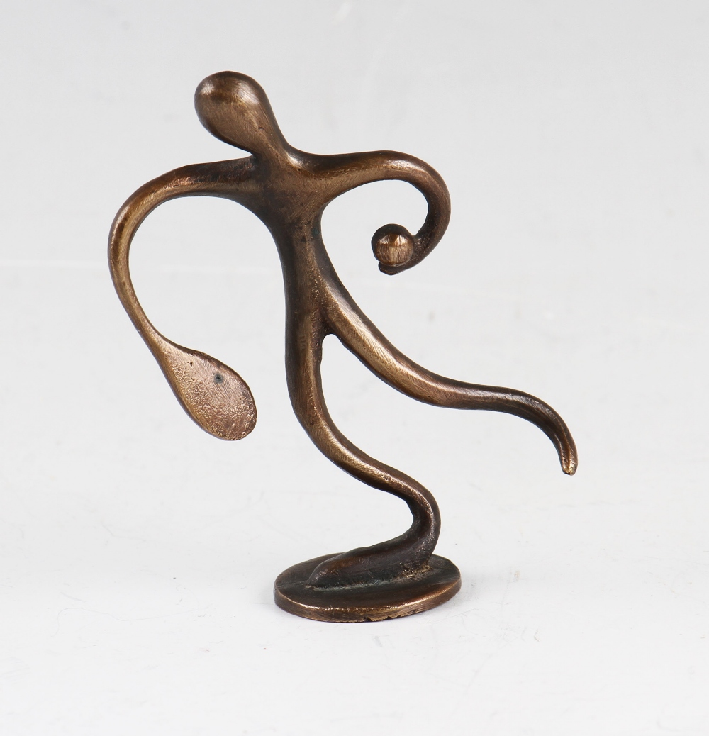 Hagenauer Brass style tennis figure – holding a ball and racket 6.5cm high
