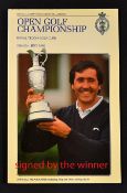 1989 Official Open Golf Championship signed programme: played at Royal Troon signed by the winner