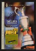 1995 Official Open Golf Championship signed programme: played at St Andrews signed by the winner