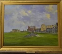 Reed, Kenneth FRSA “TOM MORRIS 18TH HOLE - OLD COURSE ST ANDREWS” oil on board -signed by the