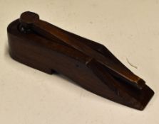 Trap, Bat and Ball Game – wooden block with wooden ball, measures 21cm in length and 5cm in width,