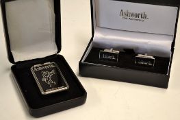 2007 Ashworth Golf Cufflinks and Money Clip: commemorating 20th Anniversary for this US Golf