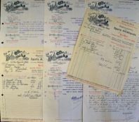 Collection of Early Williams and Co Paris Tennis Letters and Invoices c.1911-1918 to include both