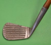 Tom Stewart for Jack (Jock) Hutchison deep grooved faced “Bak Spin” style spade mashie - fitted with