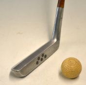 Rare Oversized Jack Randall Sundridge “X Model” patent alloy mallet head putter with oval hosel