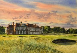 Reed, Kenneth FRSA “18TH GREEN - ROYAL LYTHAM AND ST ANNE’S GOLF CLUB” - watercolour signed by the