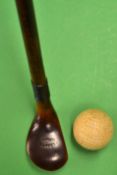 Scarce Gibson Westward Ho! Sunday golf walking stick fitted with beech wood head handle, rear back