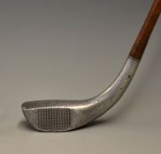 Extremely rare Standard Golf Co Sunderland elegant swan neck bore thro duplex rectangular alloy