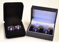 2000 Solheim Cup Golf Tournament Cufflinks (2): Played at Loch Lomond GC. Europe vs USA won by
