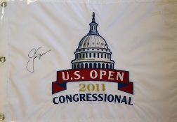 Jack Nicklaus signed 2011 U.S Open Golf Championship Pin Flag – played at the Congressional