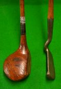 2x interesting golf clubs - Melvin Brown Smith’s anti-shank jigger stamped to shaft Malone G.C