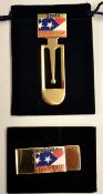 2004 Ryder Cup Enamel Money Clip and book mark (2): Played at Oakland Hills Golf Club won by