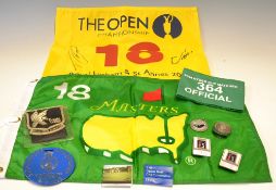 Selection of Open, Masters, Ryder Cup Golf Championship and other golf related items: 2012 Open