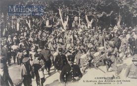 India & Punjab – Sikh Military Band heading to Front in WWI Postcard original vintage First World