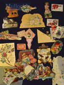 Circa 1850s-1870s Scrap Album Pages includes collection of Naval Military Uniforms, Cavalry Officers