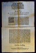 Charles II Broadside - By the King a Proclamation Commanding the immediate Return of all His