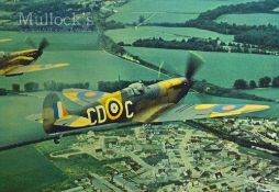 Selection of Aviation Prints to include images of Spitfire, Hawker Hurricanes, S.E.5A and Lancaster,